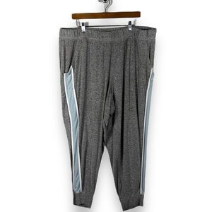 4 for $20 SALE! Sleep By Cacique Tuxedo Stripe Joggers, Grey/Light Blue, 22/24